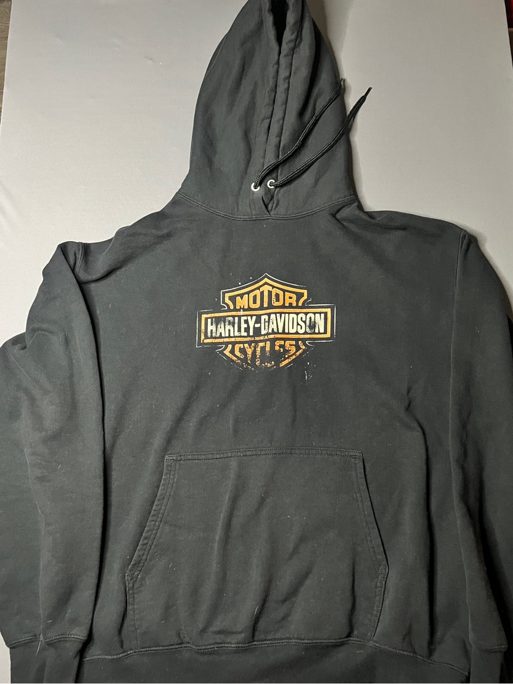 Harley-Davidson Men's Black Logo Hoodie Sweater
